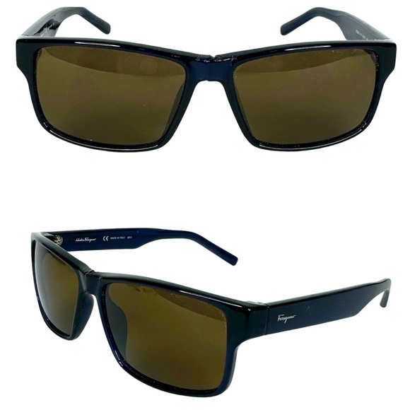 SALVATORE FERRAGAMO 57mm Square Sunglasses Blue SF960S Made In Italy